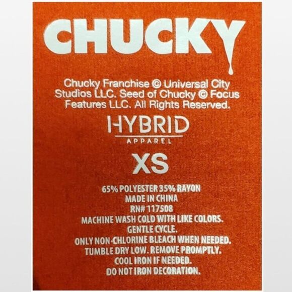 New Chucky Red Sweatshirt Graphic Print Top - Picture 7 of 9